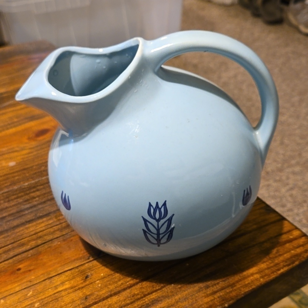 Mid-Century USA Dutch Blue Tulip Pitcher
